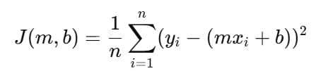 Formulae for Implementing the Cost Function
