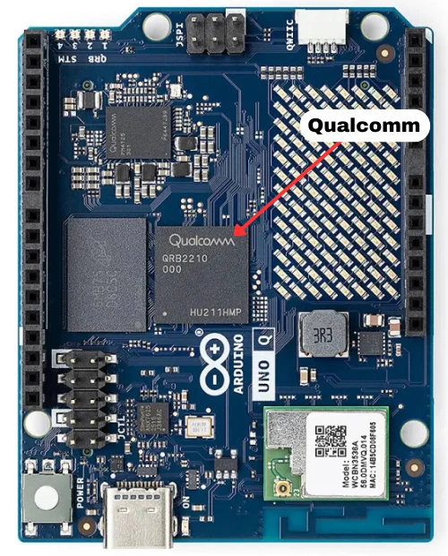 Arduino UNO Q board powered by Qualcomm Linux processor for embedded and IoT systems